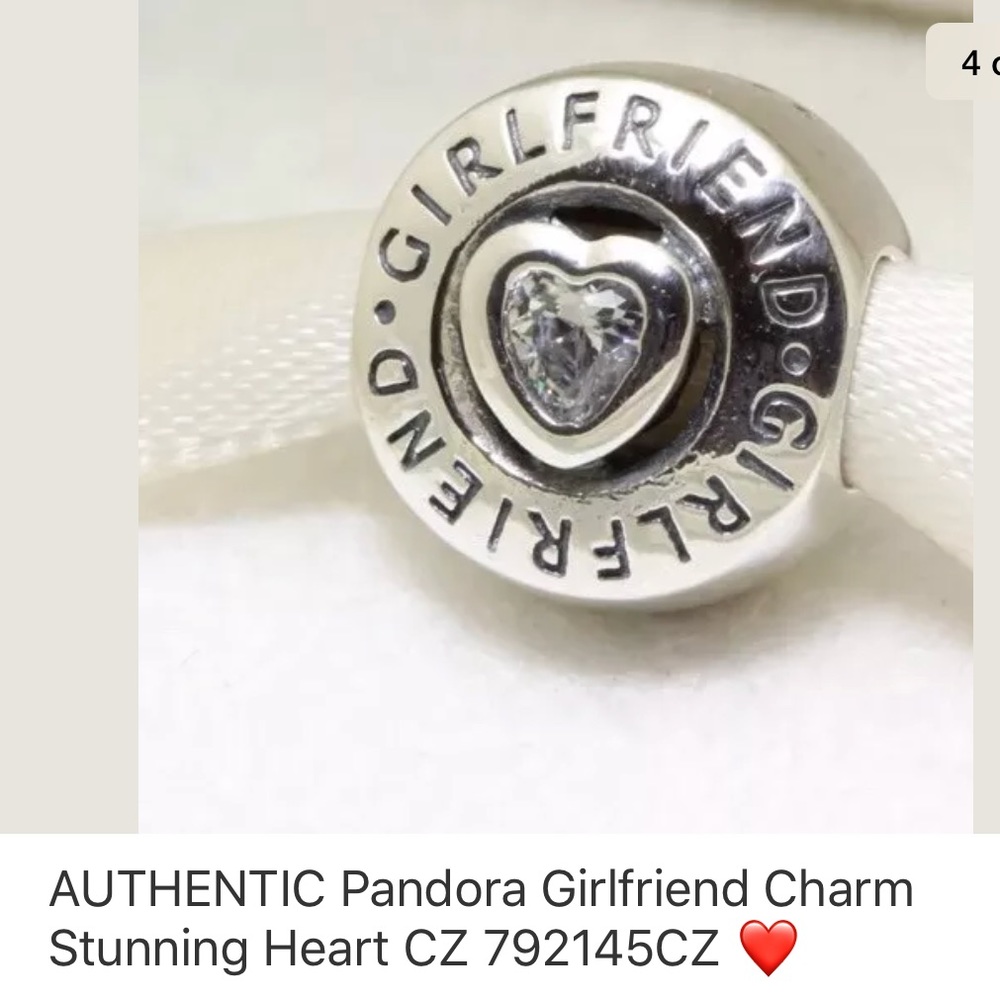 Authentic Pandora Girlfriend Charm